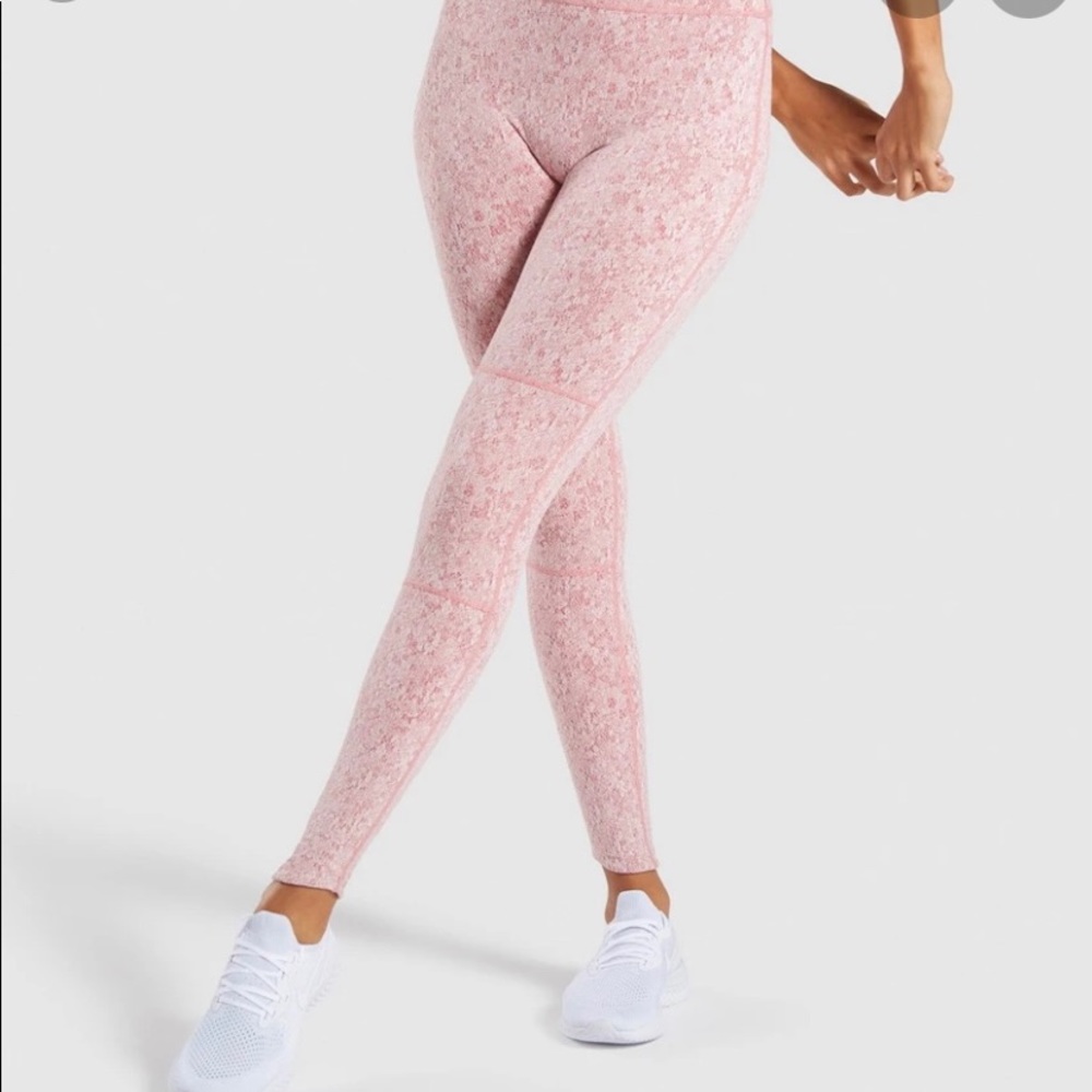 Pink Gymshark Fleur Leggings